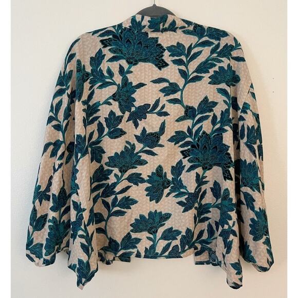 Andersen & Lauth Floral Kimono Shawl Top One Size - Picture 3 of 9